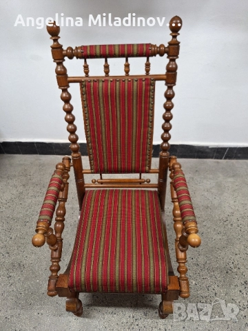 Люлеещ стол дъб масив , снимка 4 - Столове - 51618571