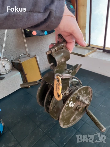 Стара руска военна лебедка с два барабана, снимка 2 - Антикварни и старинни предмети - 53282954