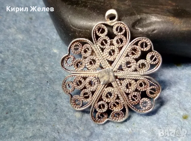СТАРИНЕН РАЗКОШЕН ФЛОРАЛЕН ФИЛИГРАНЕН СРЕБЪРЕН МЕДАЛЬОН СРЕБРО ВИСОКА ПРОБА МАЙСТОРСКА РАБОТА 48344, снимка 2 - Антикварни и старинни предмети - 49122521
