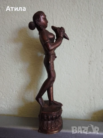 статуетка индия бронз 21/6 см, снимка 3 - Статуетки - 51188781