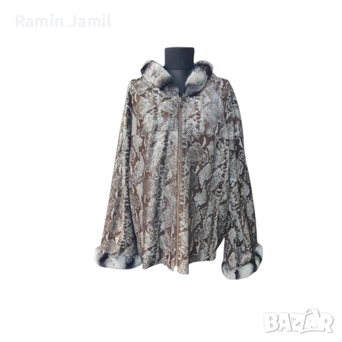 Луксозно дамско палто от естествена кожа с косъм чинчила, снимка 13 - Якета - 51513183