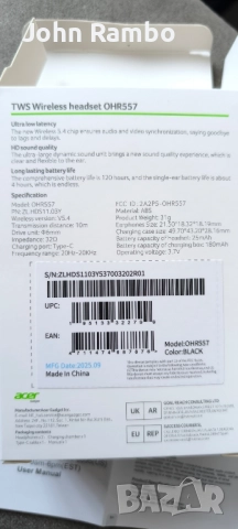 Безжични слушалки Acer, снимка 7 - Bluetooth слушалки - 52402982