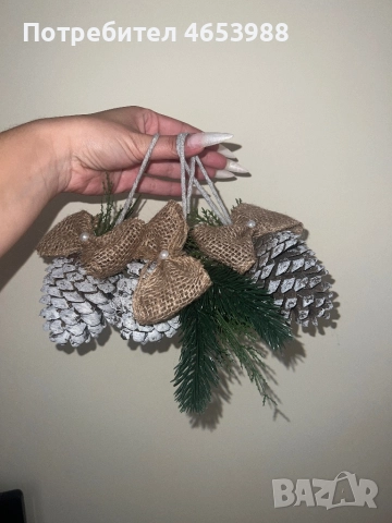Комплект от 3 коледни украшения, снимка 3 - Декорация за дома - 52453423