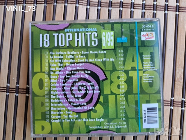 18 Top Hits International 6/95, снимка 3 - CD дискове - 50534721