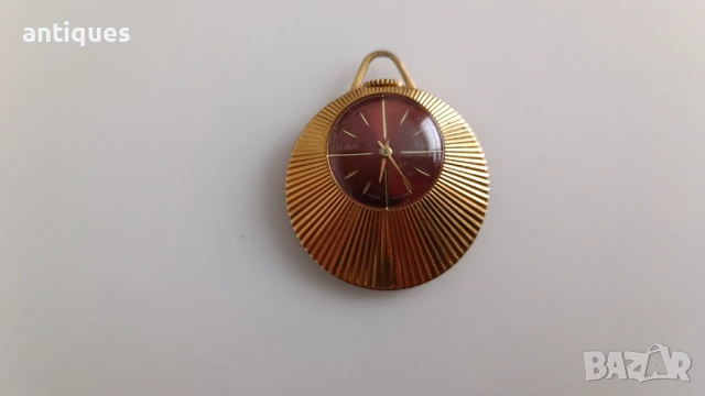 Позлатен дамски часовник - колие - SLAVA - 17 jewels - №3, снимка 5 - Антикварни и старинни предмети - 53731417