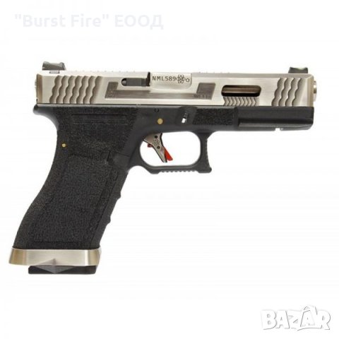 Airsoft пистолет WE GLOCK 17 T7 SILVER, снимка 3 - Въздушно оръжие - 42514866