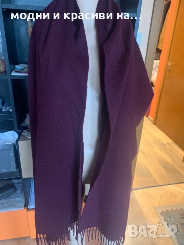 Голям вълнен шал MSCH Copenhagen бордо, снимка 2 - Шалове - 52736000