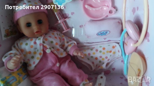 БЕБЕ С ФИНКЦИИ ,ПЛАЧЕ,ВДИГА ТЕМПЕРАТУРА,ИМА ЛЕКАРСКИ КОМПЛЕКТ, снимка 5 - Кукли - 38683849