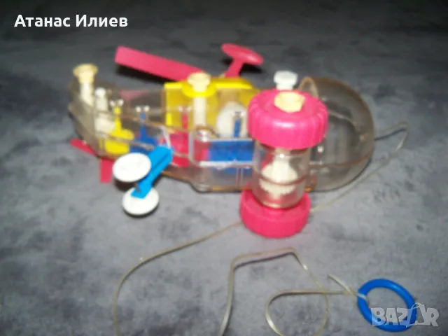 Стара соц играчка прозрачен хеликоптер, вертолет., снимка 8 - Влакчета, самолети, хеликоптери - 49807634