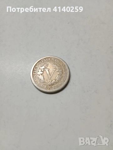 САЩ МОНЕТА 5 ЦЕНТА 1912 Г 