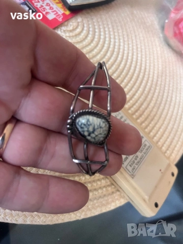 Ръчна изработка-сребро 13,8гр, снимка 6 - Гривни - 53537952