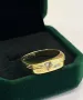 Пръстен жълто злато и брилянт Unisex, снимка 3