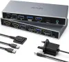 Alxum HDMI KVM превключвател с аудио порт за 2 компютъра и 2 монитора, снимка 1