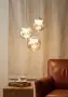 Полилей NexLume Ceiling Crystal Pendant Light с LED кристален клъстер и регулируема височина, снимка 4