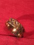 ВИНТИДЖ БРОНЗОВ ПОЗЛАТЕН ГРАВИРАН КРАСИВ РЕТРО СТИЛ ПРЪСТЕН ХАЛКА 70231, снимка 3