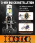 Afibraru H7 LED крушка за фарове, 20000 LM, 6000K студено бяло, 2 броя, снимка 2