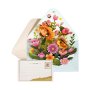 Луксозна 3D картичка "Букет Цветя" с плик и карта за пожелание, снимка 4