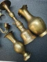 месингови фигури наргиле свещник и вази, снимка 4