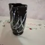 Старинна черна ваза , снимка 1