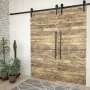 vidaXL Механизми за плъзгаща врата, 2 бр, 200 см, стомана, черни, снимка 3