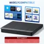 Външно Blu-ray устройство, преносим Blu-ray плейър и записвачка за CD/DVD – USB 3.0 и Type-C четец , снимка 4