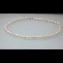 Колие от естествени бели перли тип ориз,47см, снимка 6
