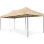 Луксозна градинска шатра KraftWorld 3×6 м – премиум бежово платнище, сгъваема конструкция, снимка 3