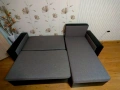 Ъглов, разтегателен диван, цвят сив, цена 150 евро, холна маса цена 50 евро , снимка 8