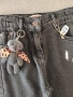 Дънки черно/сиви за момиче , снимка 1