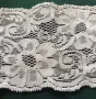 Бяла дантела-еластична ликра, коприна. , снимка 3