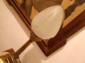 Арт Деко нощна ,настолна лампа бронз оргиналнално стъкло, снимка 8