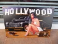 Метална табела кола Hollywood еротика детектив фотоапарат улики престъпление, снимка 1