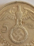 Сребърна монета 5 райхсмарки 1936г. Германия Трети Райх с Свастика за КОЛЕКЦИОНЕРИ 54091, снимка 3