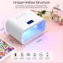 150W UV LED O'Vinna лампа за нокти с автоматичен сензор, 60 LED светлини, снимка 3