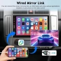 Двудиново автомобилно радио с безжичен Carplay и Android Auto, 7 инча, снимка 3