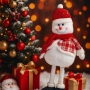 Декоративен коледен снежен човек с дълги крака -80 см, снимка 3