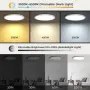 Димируемо LED таванно осветление с дистанционно – 24 W Кръгло Бяло, снимка 4