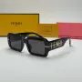 Слънчеви очила Fendi Bold Square Logo Edition нови, черно и бяло, снимка 2