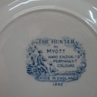 Порцелан на The Hunter by Myott в синьо, снимка 5 - Антикварни и старинни предмети - 41739296