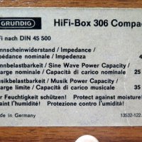 Grundig HiFi-Box 306 Compact, снимка 6 - Тонколони - 40954429