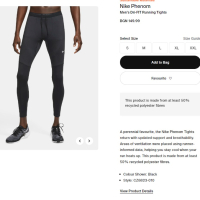 Nike Phenom Running Tights , снимка 17 - Спортни дрехи, екипи - 44509293