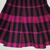 Miss Azur пола розово-черно каре – М размер, момиче, снимка 8 - Детски рокли и поли - 34007859