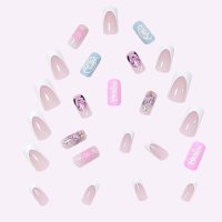 Комплект Разкошни Press-on Изкуствени Нокти 24 броя Бутикова Серия Barbie КОД nail459, снимка 4 - Продукти за маникюр - 42061862