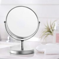 Козметично огледало Amazon Basics - Double-sided modern cosmetic mirror, Nikel, снимка 1 - Друго оборудване - 38863411