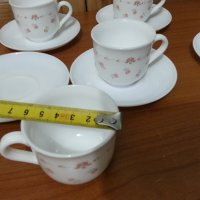 Френски аркопал чашки за кафе, снимка 2 - Антикварни и старинни предмети - 36006569