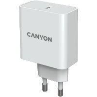 Зарядно за телефон, адаптер CANYON H-65, 1xUSB Type-C, Бял SS30223, снимка 1 - Оригинални зарядни - 40040350