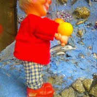 Стара играчка клоун с пружина маха с бухалките, снимка 5 - Колекции - 39393976