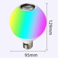 Цветна LED крушка с дистанционно , снимка 4 - Лед осветление - 44500564