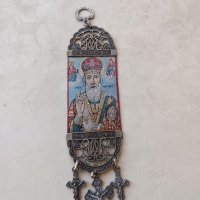 Тъкана Икона Свети Никола, снимка 1 - Икони - 40971464