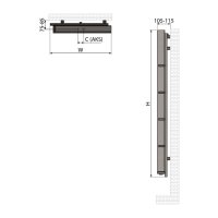 ЛУКСОЗНА ЛИРА ЗА БАНЯ СЕРИЯ STEP цвят crome Polished & Brushed - 1200x500, снимка 2 - ВИК - 40886898